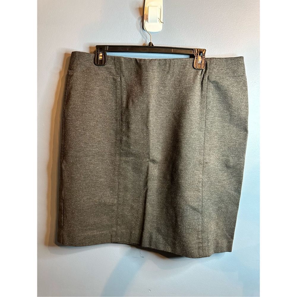 J Jill Ponte Pencil Skirt Gray Size L